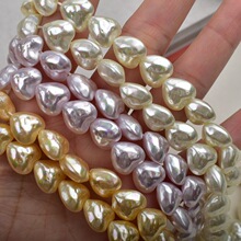 极光炫彩仿巴洛克爱心型珍珠桃心异形玻璃仿珍珠diy饰品配件散珠