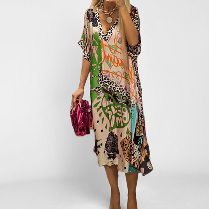 Completo gonna con stampa leopardata donna stile casual chic_voghion.com