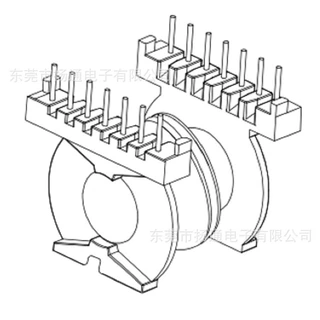 PQ40变压器骨架电木骨架PQ4040电源骨架卧式双槽7+7脚高频变压器