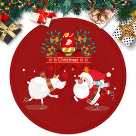 亚马逊圣诞树硅胶树裙垫子圣诞节派对场景树裙垫家用装饰品地垫