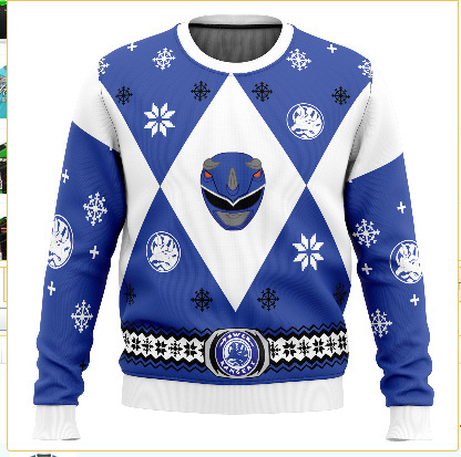 Linda asta asta Santa Claus estampado 3D hombre casual todo fósforo hombro recto manga larga suéter suelto cuello redondo suéter