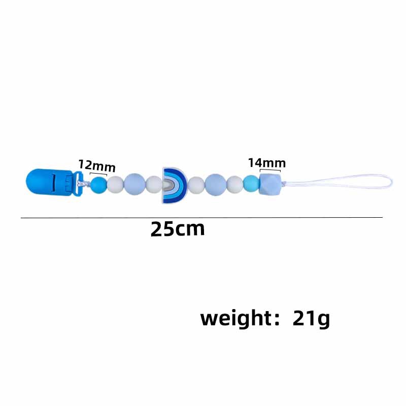Nuevo bebé dibujos animados colorido rojo silicona teether bebé teether palo pezón cadena anti-gota Cadena de juguete teether