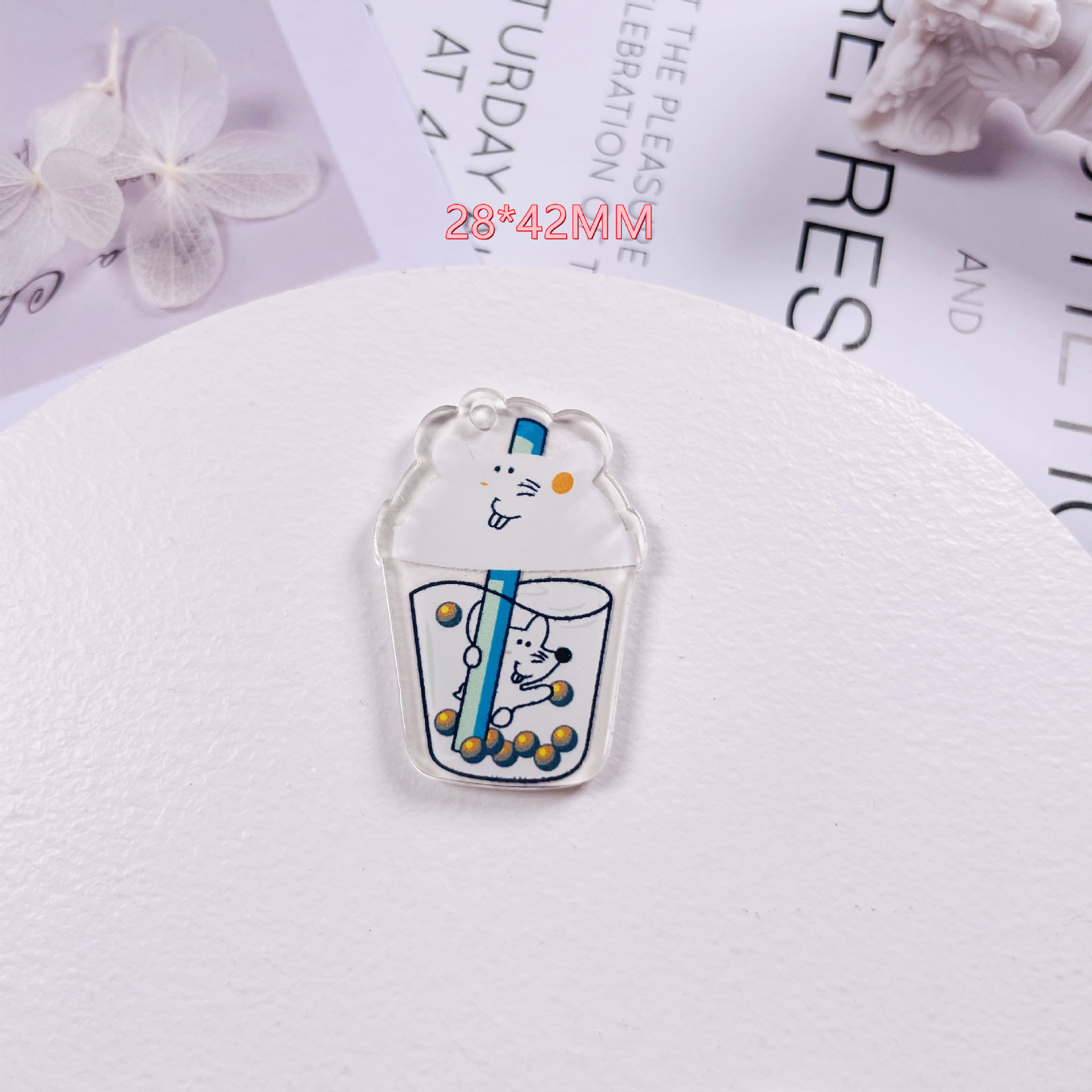 1 Piece Arylic Ice Cream Cup Mobile Phone Charm Accessories display picture 2