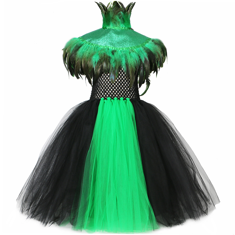 Ropa para niños Ropa para niños Falda de bruja Disfraz de Halloween para niños Vestido de falda de tul de malla para niña Sleeping Curse_voghion.com