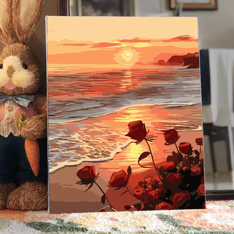 40x 50 Large Digital Oil Painting Cartoon Handmade Color Painting diy Digital Oil Painting Decorative Painting Hanging Painting Factory Batch