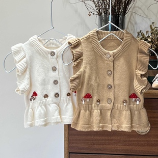 Xiao Nuomai Children's Clothing 2025 Autumn and Winter New Little Mushroom Vest Jacket