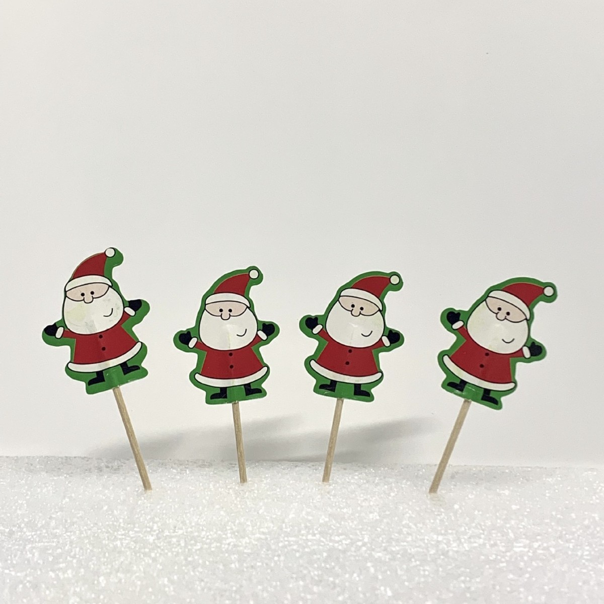 Tarjeta de palillo de dientes de papel grueso de doble cara-insertando Tarjeta de pastel de cumpleaños Decoración de Pastel de papel-insertando plug-in 24 piezas