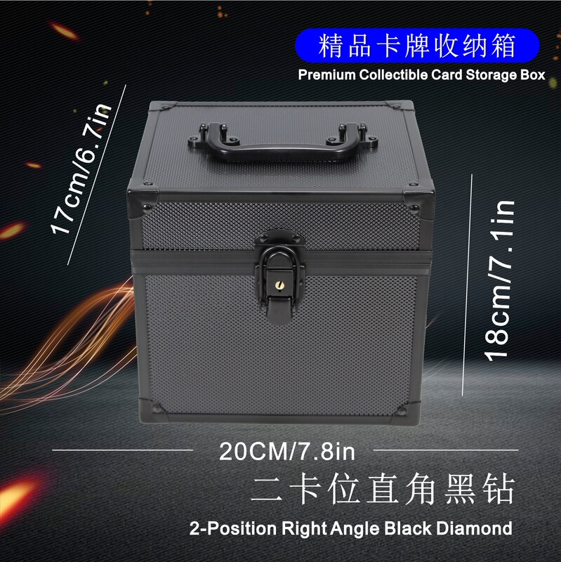 Taobao Box Spot Black Diamond Dual Card Slot Card Brick Storage Box Psa Bgs Magnetic Card Aluminum Alloy Storage Box