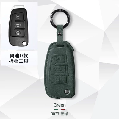 Car key bag – key bag shell Q2L Q3 - audi-d-key-set-round-buckle-dark-green