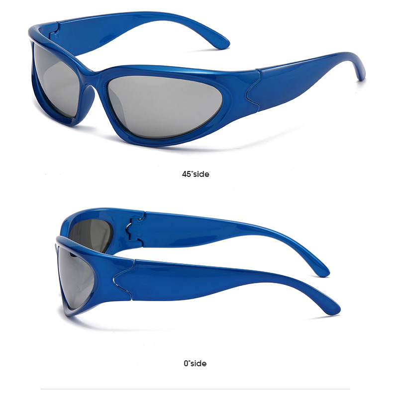 55g Weight Full Frame Glasses Structure Sunglasses Classification PC, UV400 Protection Lens Material Simple Style Color Block PC UV400 Protection Square Full Frame Sports Sunglasses