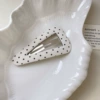 Hollow triangle polka dots-white
