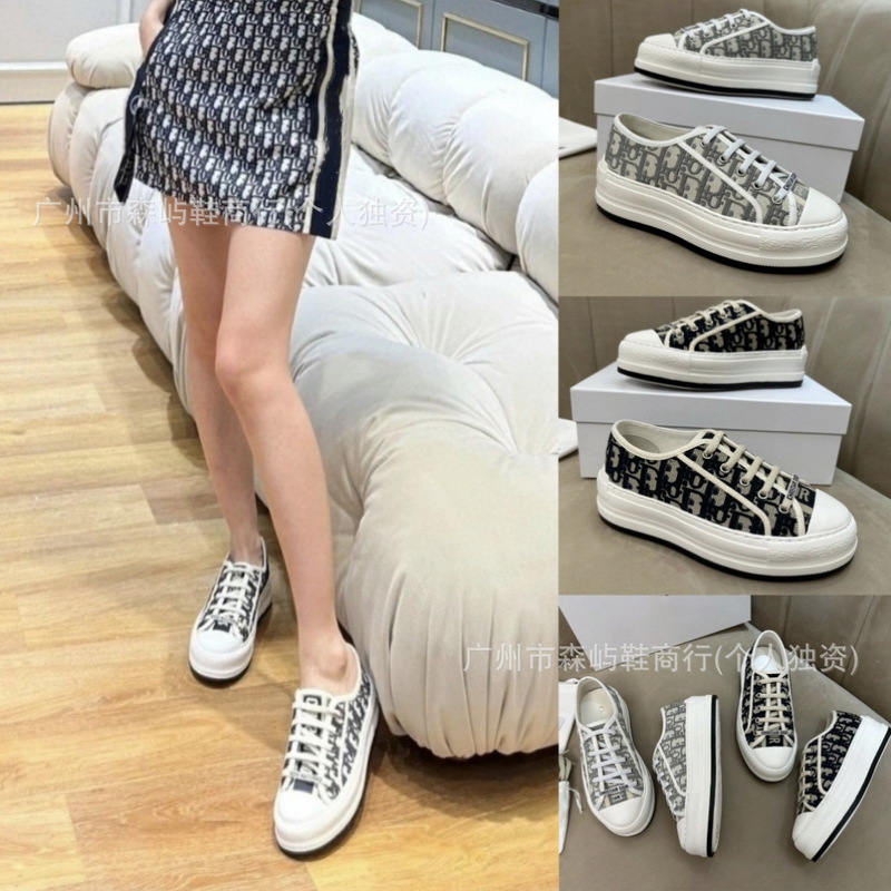2024 New D Home Embroidered Letter Series Old Flower Casual Single Women's Shoes Fashion sneaker Women 2024 New D Home Embroidered Letter Series Old Flower Casual Single Women's Shoes Fashion sneaker Women