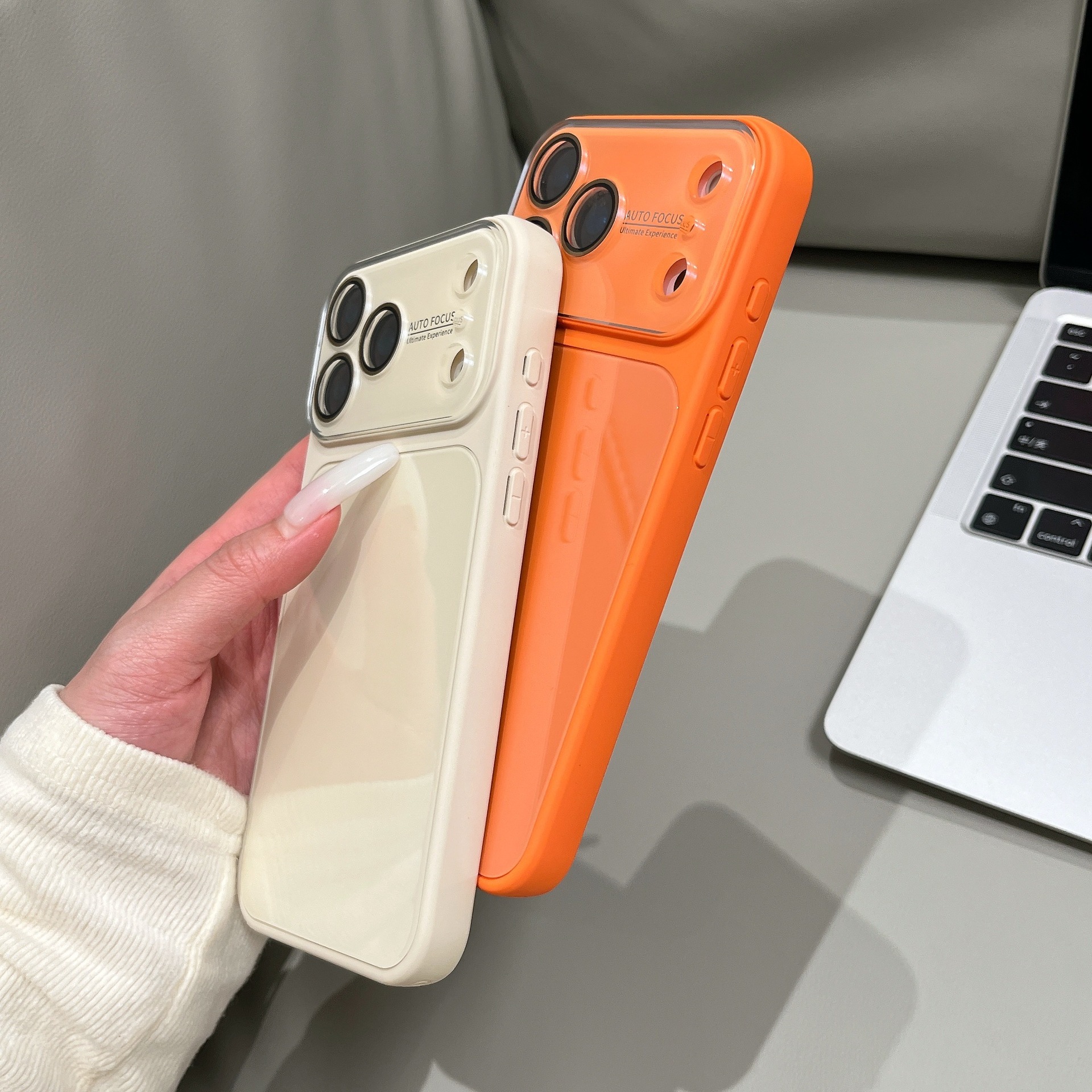 适用iPhone18promax手机壳秒变大视窗糖果色亮面玻璃苹果17保护套