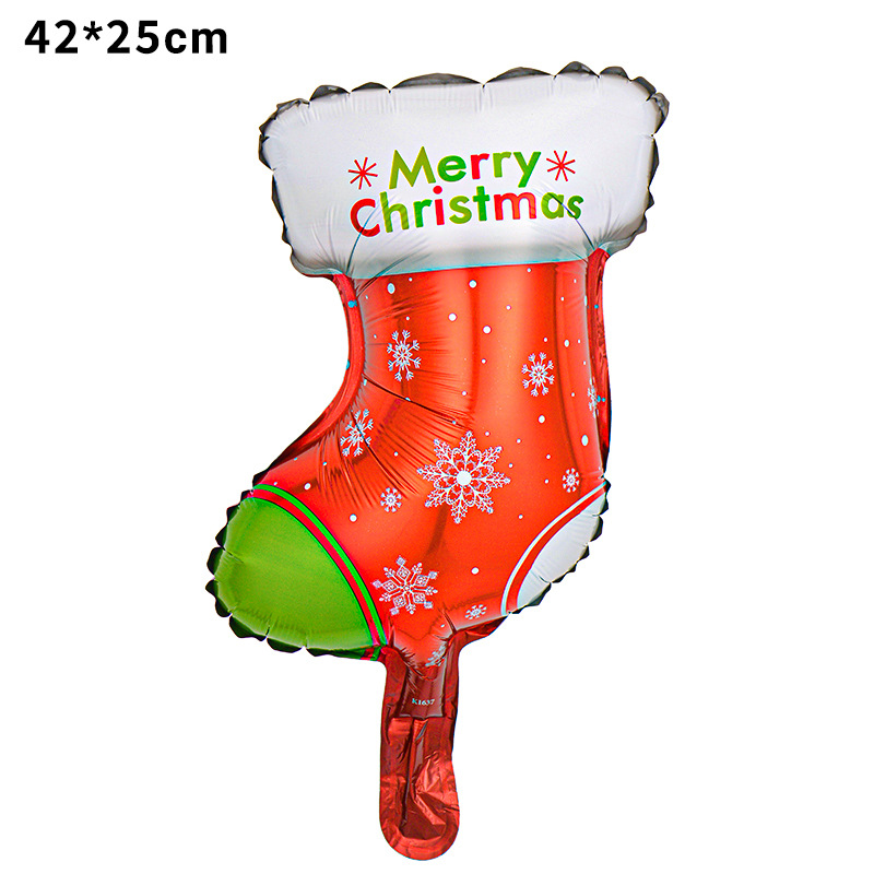 Mini dibujos animados Navidad globo de forma especial decoración de fiesta de Navidad dibujos animados Navidad película de aluminio globo suministros de empuje