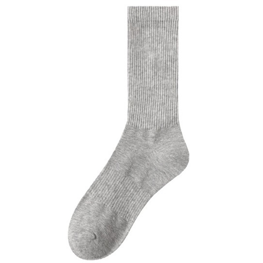 Calcetines grises de primavera y otoño de algodón, calcetines suaves para la piel, calcetines antideslizantes con zapatos de papá, calcetines