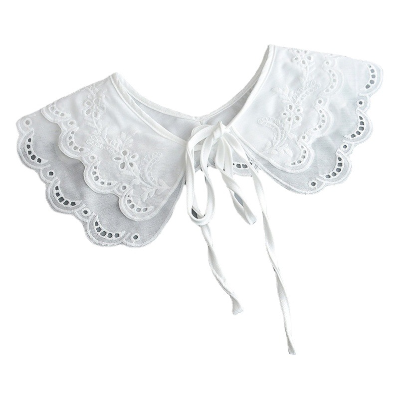 Fake Collar Double-layer Embroidered Women's All-match Fake Collar High-end with Collar Decorative Collar