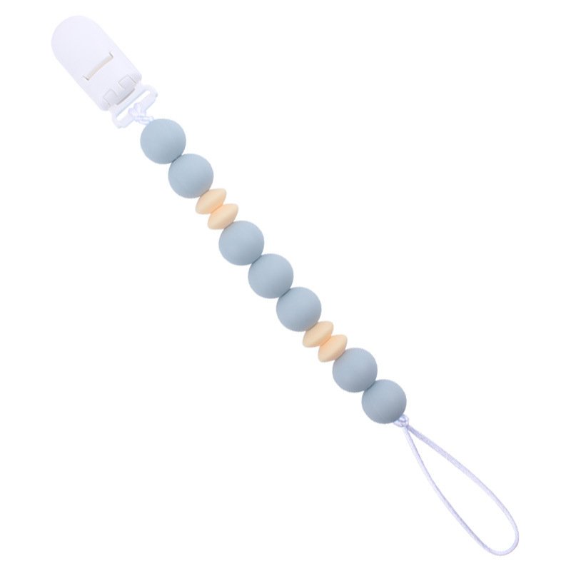 Nuevo bebé suministros chupete cadena creativa DIY macaron color serie mordedura de pegamento cadena anti-caída
