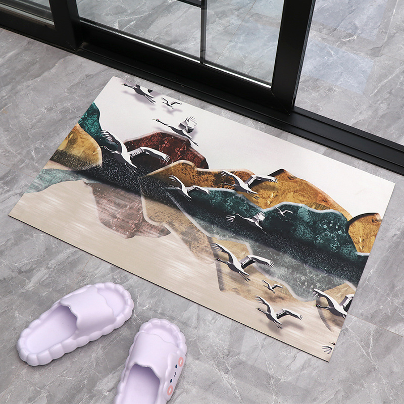 Alfombra de suelo transfronteriza alfombra de suelo antideslizante de baño de color sólido alfombra de barro suave de diatomita simple cocina alfombra de suelo de baño