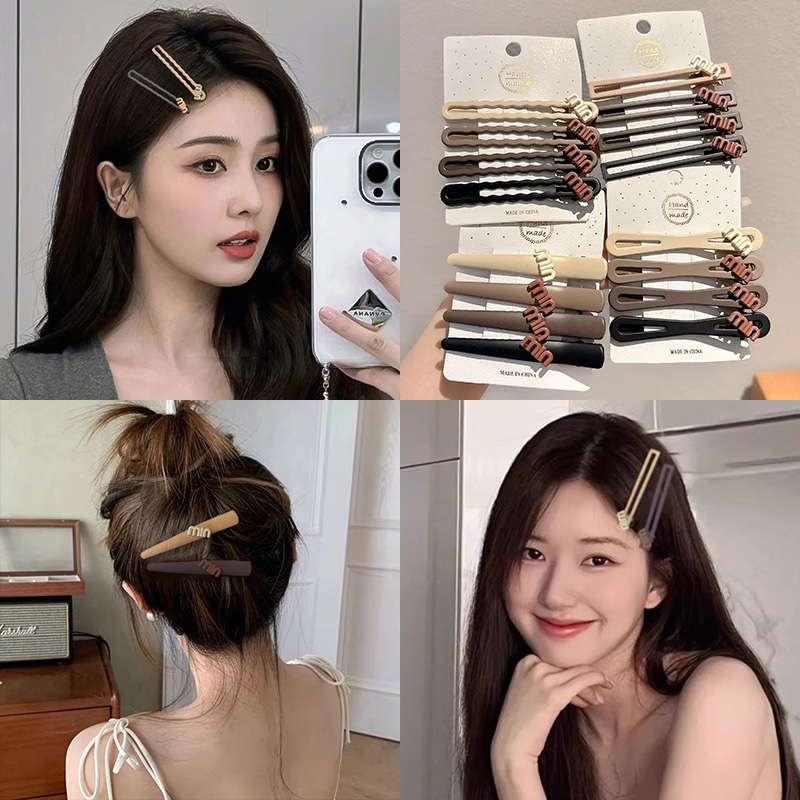 Meilad clip de cabello simple clip de una palabra 2025 nuevo clip de cabello de alta calidad maquillaje sin marcas lateral clip de frangeo adornamiento para el cabello