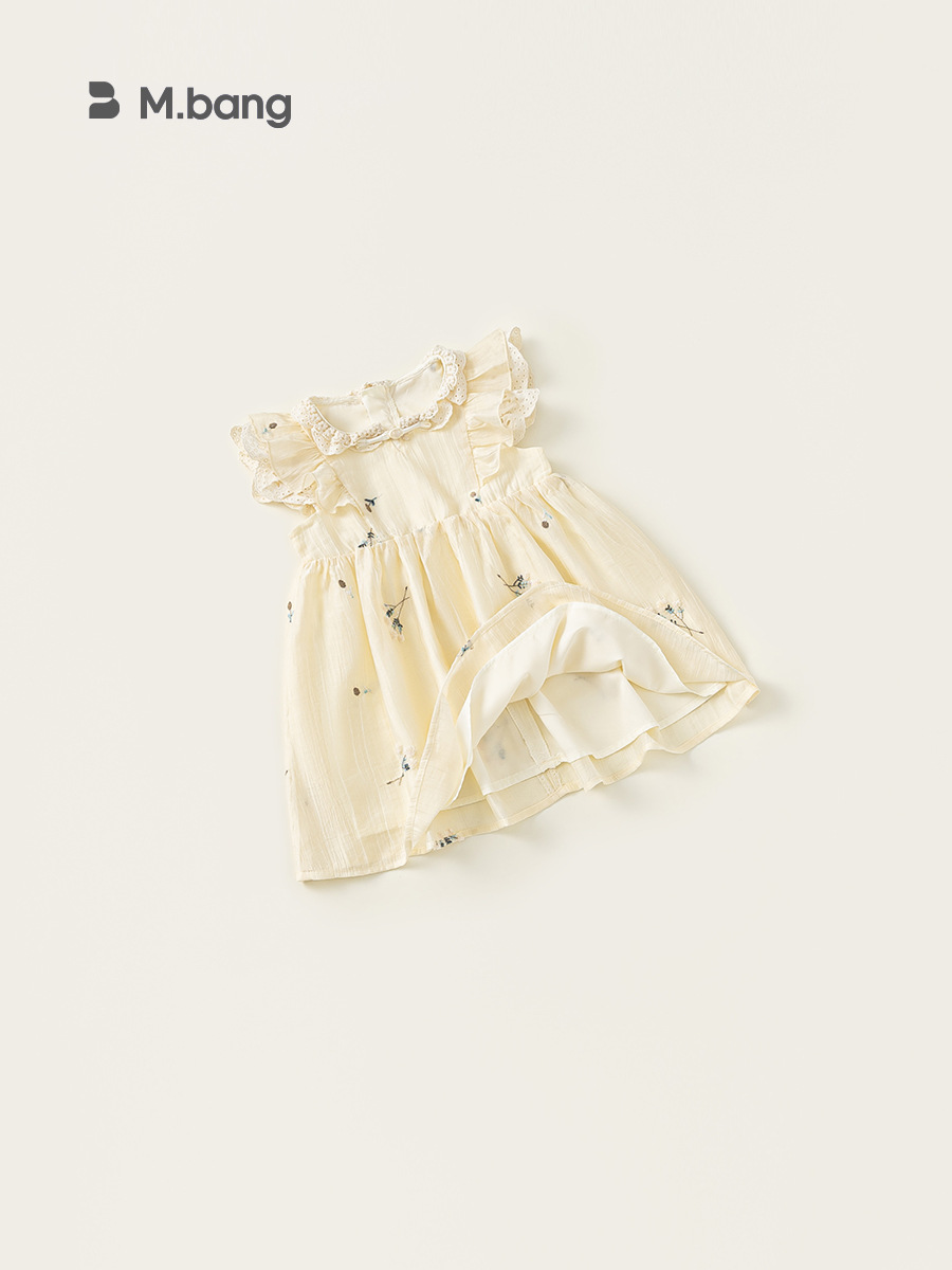 Youbao ropa para niños niña vestido bordado con hebilla de disco vestido de princesa china de verano vestido de niños bordado con borde de encaje image 3