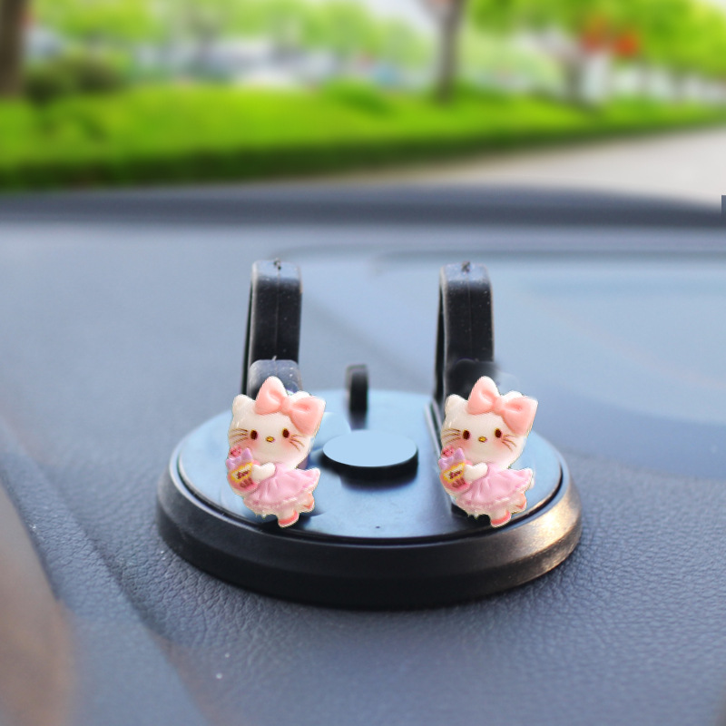 Clip de salida de aire de coche pequeño gato resina aromaterapia de coche perfume de coche adornos de dibujos animados accesorios de decoración suministros de coche
