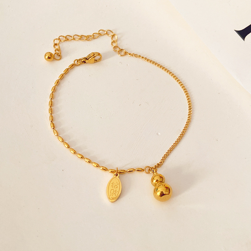 Wholesale Jewelry Casual Lady Simple Style Heart Shape Titanium Steel Gem Inlay Anklet display picture 10