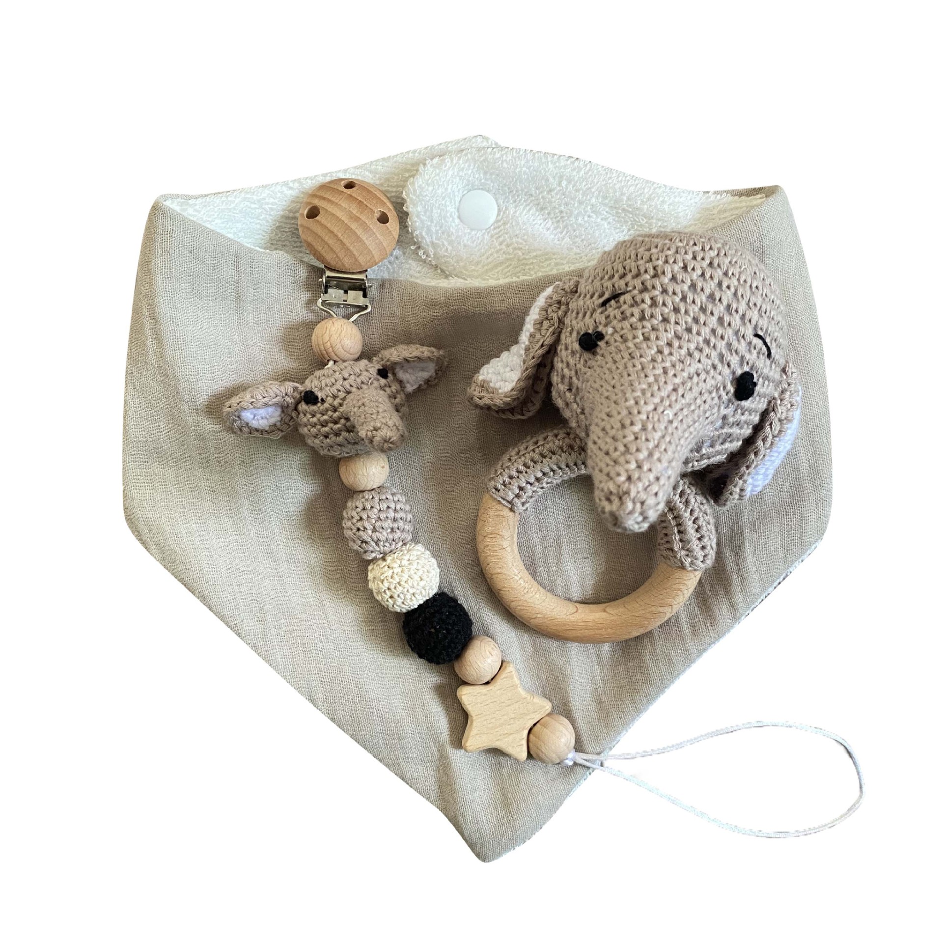 Toalla de bolsa de bebé Caja de regalo de nacimiento Toalla de cuidado de bebé Juego de sonajero Bebé recién nacido Juguete de bebé Nuevo