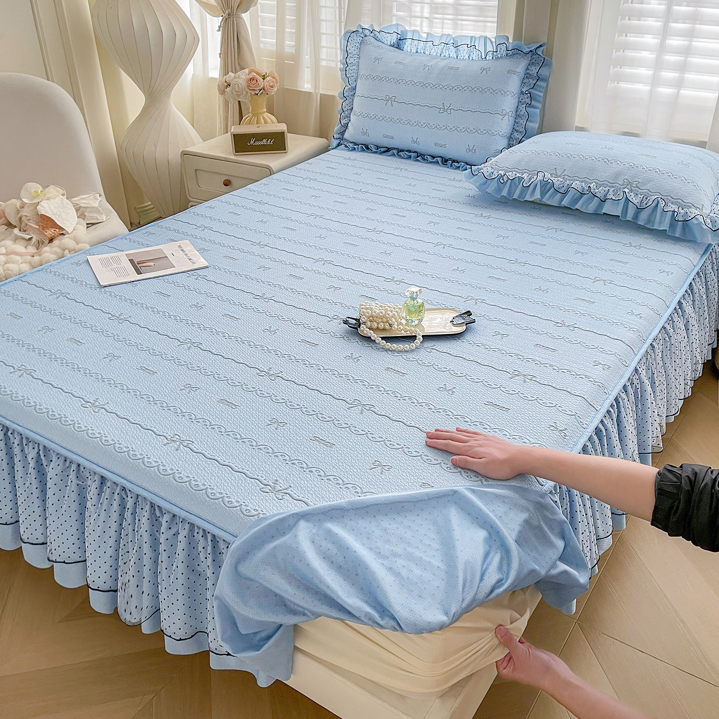 Madre y bebé nuevo tipo de cama cama de falda de cama cama de cama de cama