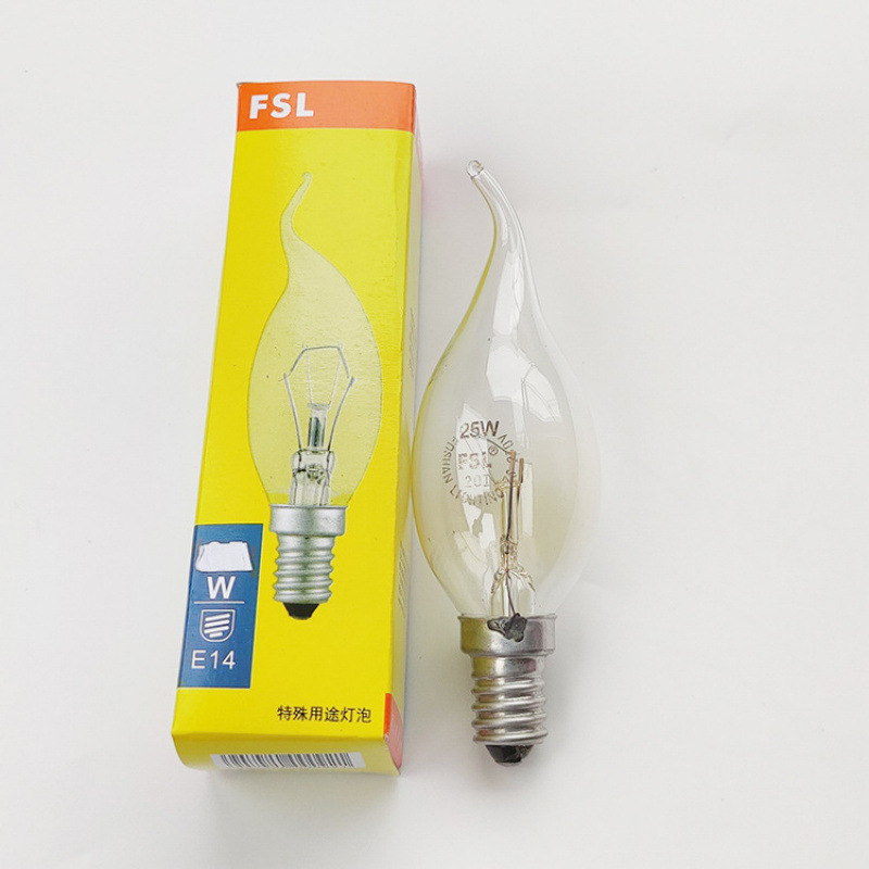 lámpara incandescente filamento de tungsteno atenuable esmerilado lámpara de tornillo de vela transparente