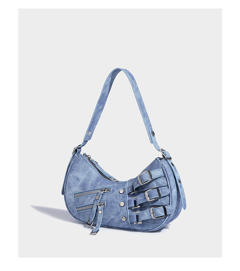 Nišinė tarpvalstybinė retro džinsinio audinio karšta mergina spalvinga 2024 m. nauja moteriška mados universali rankinė pažastų srityje_voghion.com