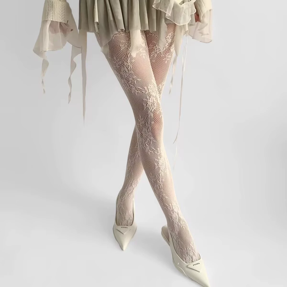Autumn Retro Thin Tights, Women's Fitted Patterned Pantyhose, Multiple Colors