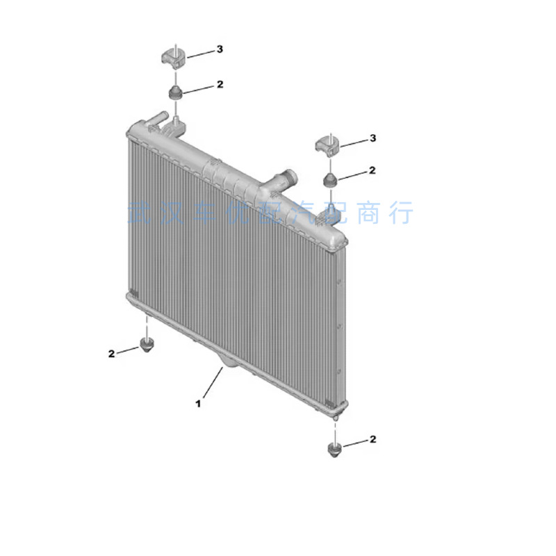 1330X2 Auto Parts Suitable for Peugeot 508 Citroen C5 2.0/2.3 Radiator Water Tank Factory Direct Sales