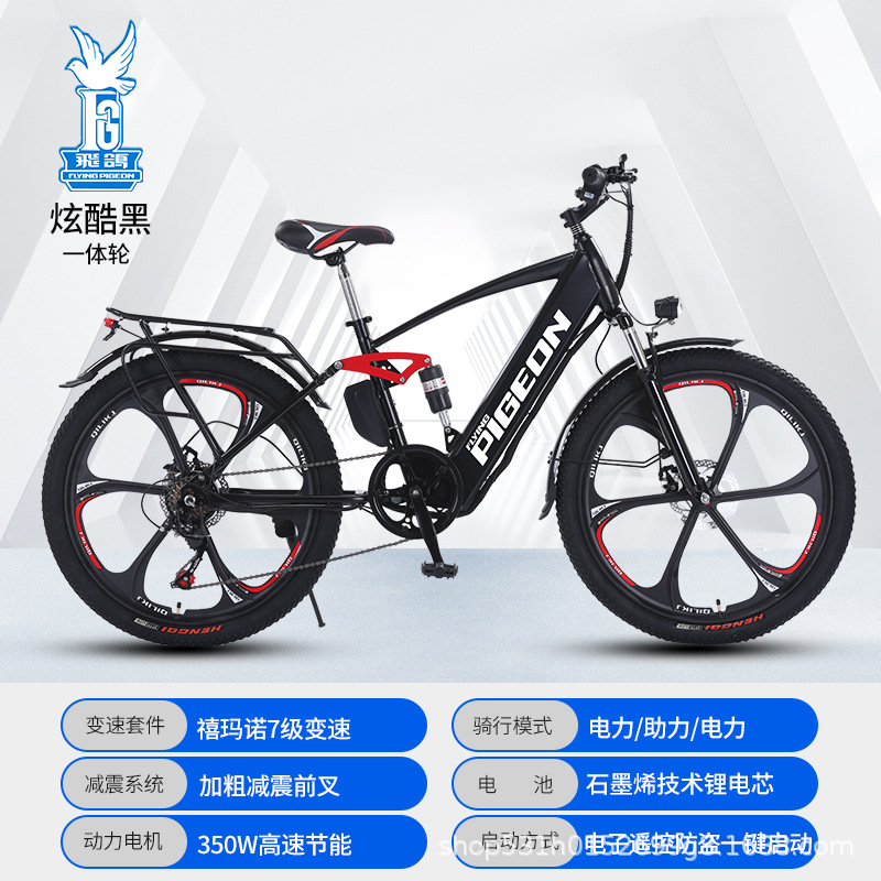 Flying Pigeon Batería de litio 400W Bicicleta de montaña eléctrica Nuevo estándar nacional para adultos Bicicleta de batería para hombres y mujeres