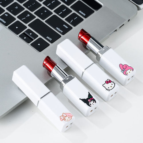 White cartoon Kuromi Melody lipstick lighter white lipstick lighter girl lipstick lighter