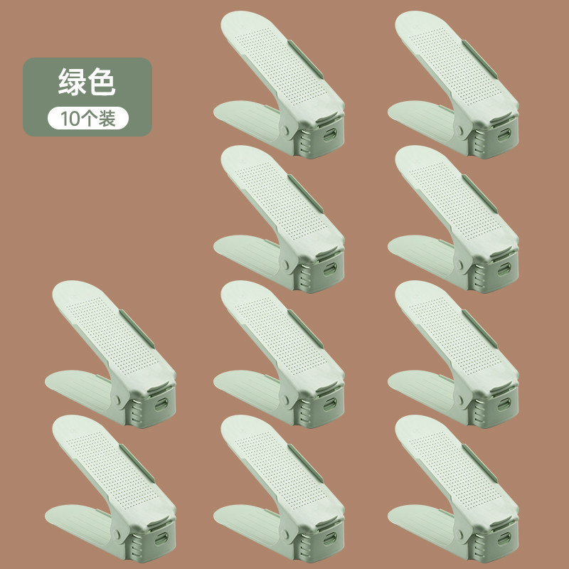 Estante de almacenamiento ajustable de zapatos soporte de zapatos de doble capa dormitorio armario de zapatos acabado estratificado estante de almacenamiento de zapatillas artefacto mágico