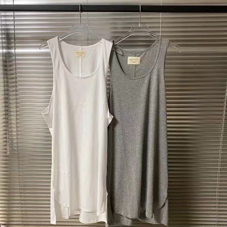 【In-Stock Instant Shipping】Fog Season 3 Dragon Bone Base Layer Vest High Street Layered Pure Cotton Split Hem 3Rd Layer Undershirt 【In-Stock Instant Shipping】Fog Season 3 Dragon Bone Base Layer Vest High Street Layered Pure Cotton Split Hem 3Rd Layer Undershirt