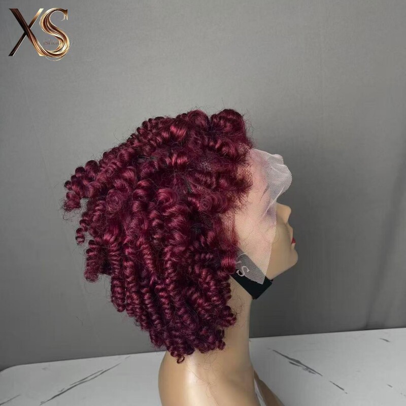Amazon new product European and American cross-border vietnamhair wig for women, African small curly elastic net afro hair