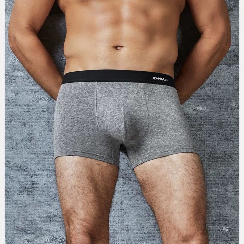 Men's Underwear, Boys' Pure Cotton Crotch Boxer Briefs, Summer Youth Trendy Breathable Boxer Briefs