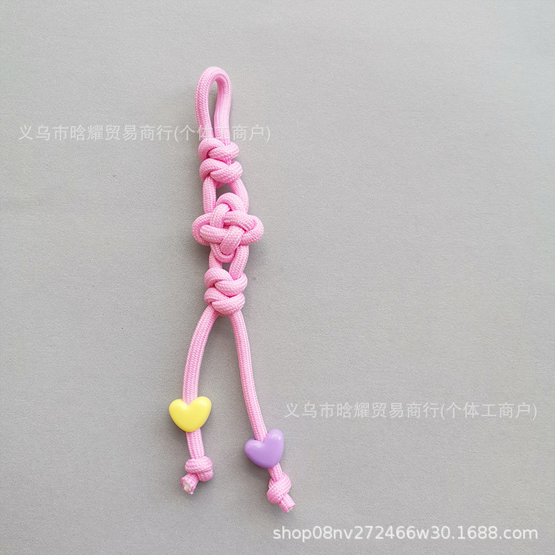 原创多巴胺中国风箱包挂件miu系挂绳钥匙扣手机书包挂饰手工编绳|undefined