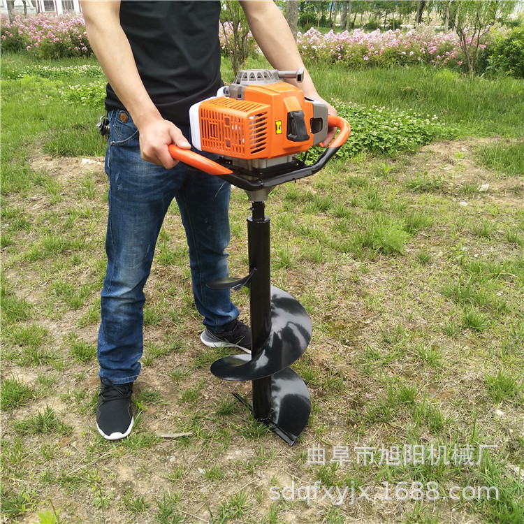 二冲程大功率挖坑机 挖硬土打桩地钻机 单人手提式植树打洞挖坑机
