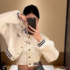 色の野球の服のコートの女性の新型の春秋のデザイン感の小さい大衆のゆったりしているレジャーの学生は服の女性insに行きます。