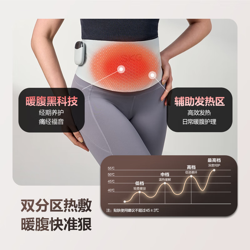 SKG暖宫腰带K1大姨妈神器腰部热敷暖宝宝暖腹痛经舒缓贴护腰带|undefined