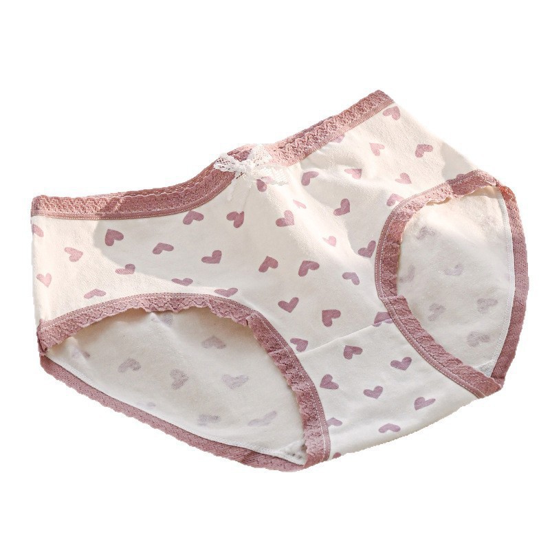 CS057 # calzoncillos de mujer japonesa impresa dulce triángulo calzoncillos de cintura transpirables de tamaño grande calzoncillos de estudiante de niñas