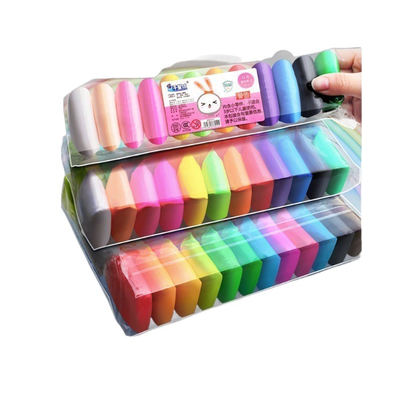 초경량 점토 수제 diy 점토 12 색 24 색 36 색 안전한 색상 점토 플라 스티 신 어린이 장난감 도매