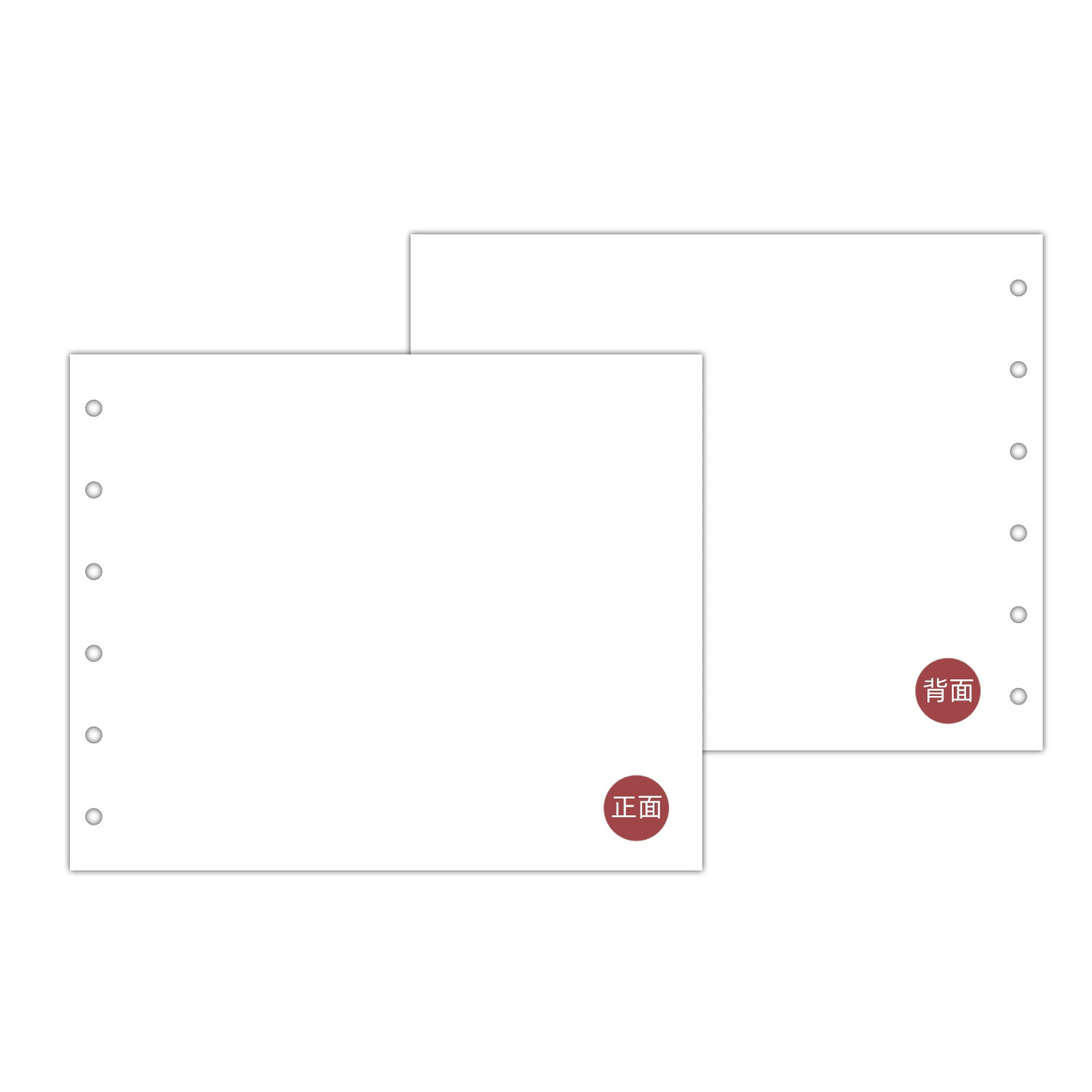A7 loose-leaf inner pages, thickened refill sheets — monthly/weekly/daily & blank/grid options