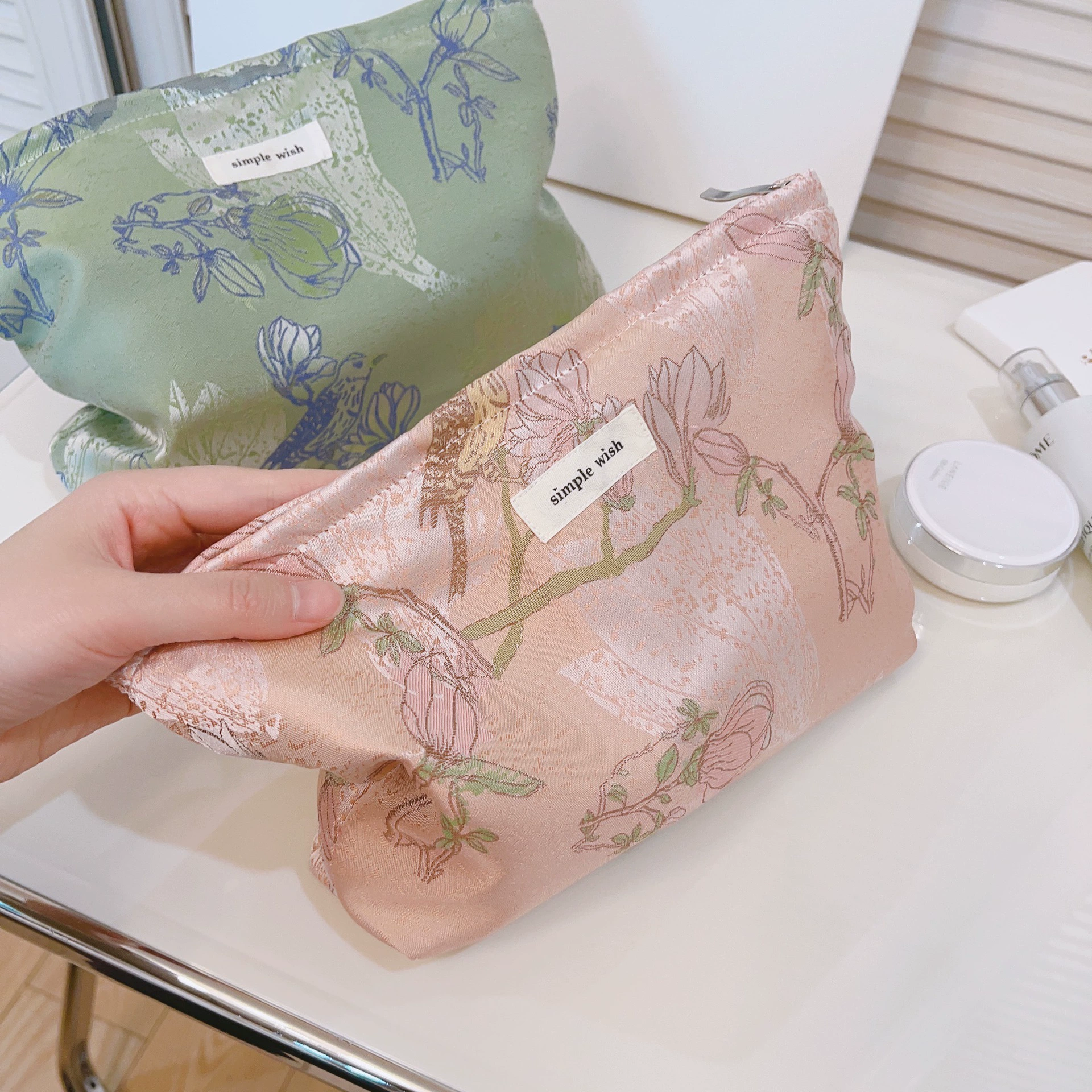 Фиолетово-розовая Floral маленькая клатч‑сумка, косметичка, хранилище