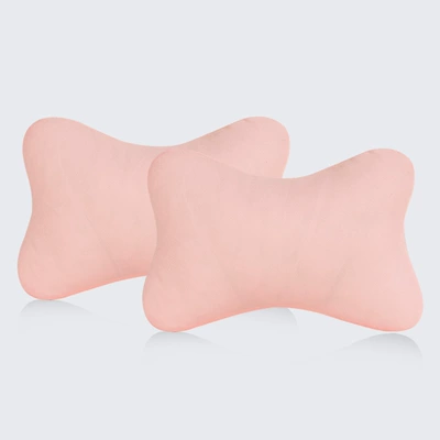 Ice Silk Car Lumbar Support | Headrest - pink-headrest-1-pair