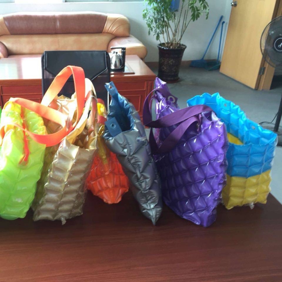 厂家直供充气手提袋 PVC充气包 充气背包 购物充气手挽包批发