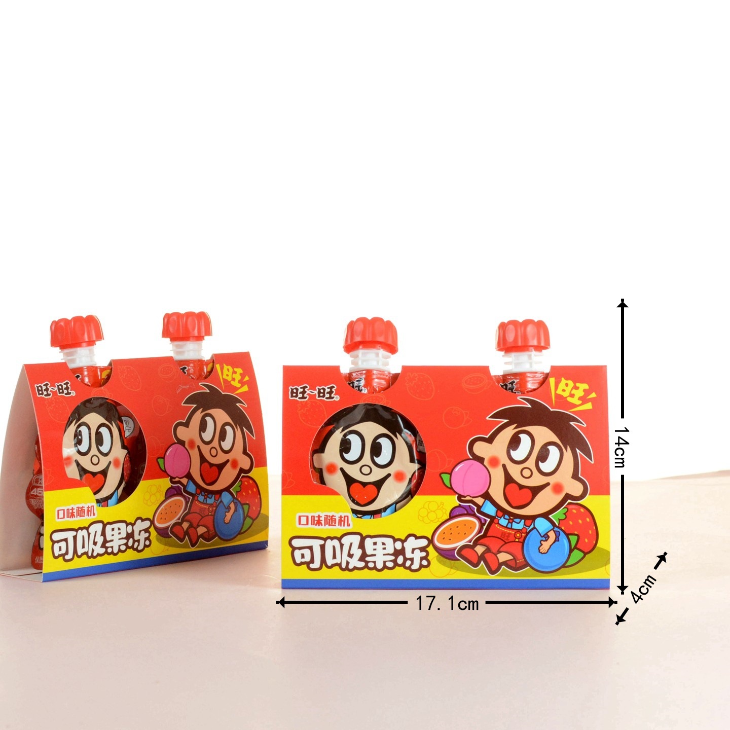 旺旺可吸果冻代餐0脂宝宝儿童满月周岁结婚伴手礼休闲零食2支装