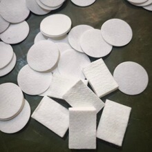 厂家供圆形直径48*5香薰棉片吸水棉海绵片PP棉针刺棉织物纤维棉
